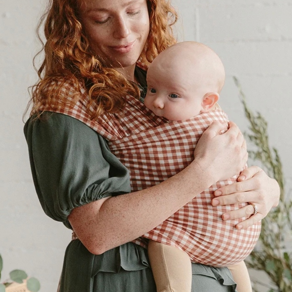 Solly Baby Ginger Check Wrap - new without box